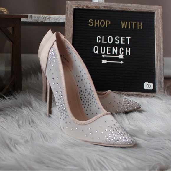Charlotte Russe Shoes - ❤️HOST PICK❤️ 🆕 NUDE RHINESTONE HEELS